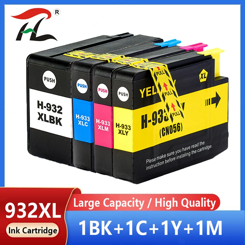 

932XL 933XL Ink Cartridges Replacement for HP932 HP933 HP 932 933 Cartridge for Officejet 6100 6600 6700 7110 7612 7612 Printer