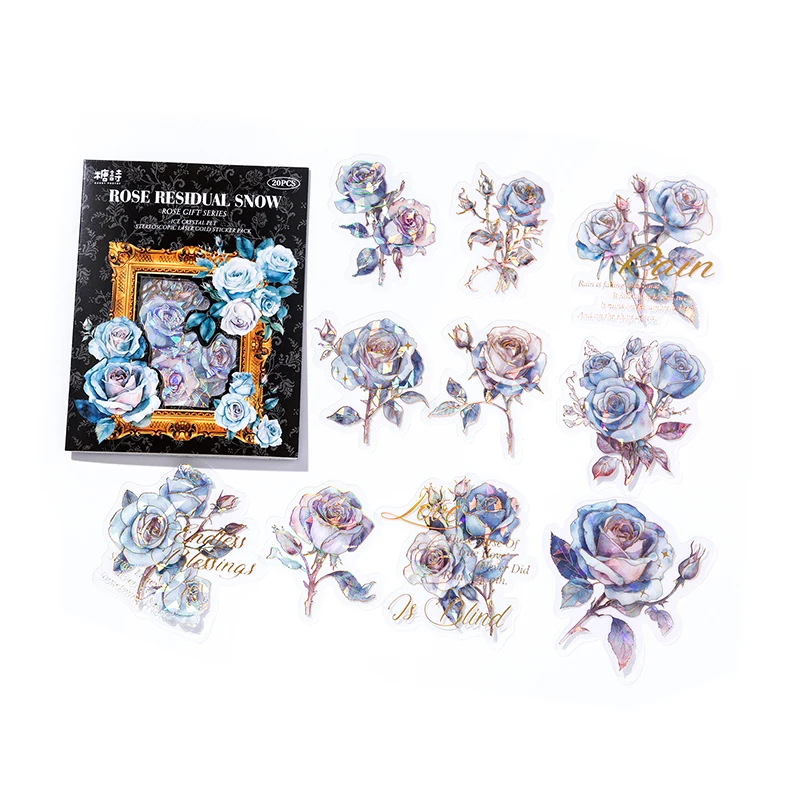 

Золотые декоративные наклейки розы Mengtai