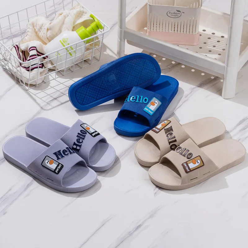 

Summer Slippers Men Women Indoor Eva High Soft Bottom Sandals Open Toe Trend Slides Light Beach Shoes Slippers Home Size 35-46