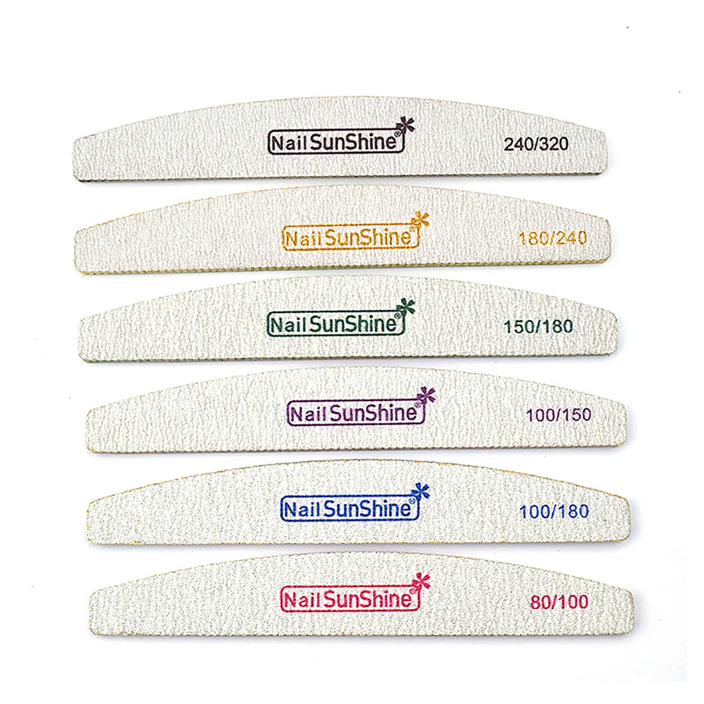 

Пилка для ногтей Half Moon, 100, 180, 240, 10 шт.