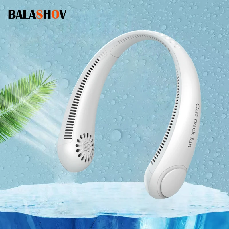 

Mini Portable Summer Fans USB Rechargeable Sport Fans 360-degree Neck-mounted Fan Cooling Appliances Household Appliances