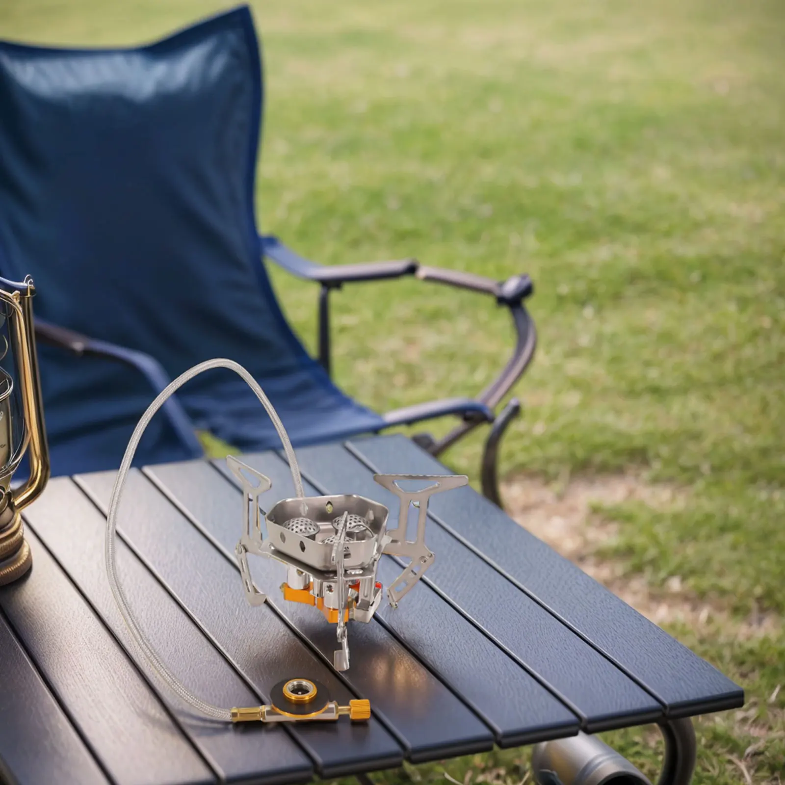 Газовая плита для кемпинга горелка 5800 Вт регулируемая с тремя конфорками