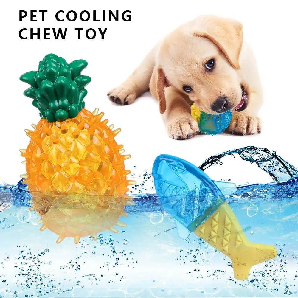 Pet Cooling Chew Toy Reusable Dog Cooling Toy Teething Summer Cooling Dog Toy Durable Summer Dog Ice Toy Frozen Fruit Shape Toy
