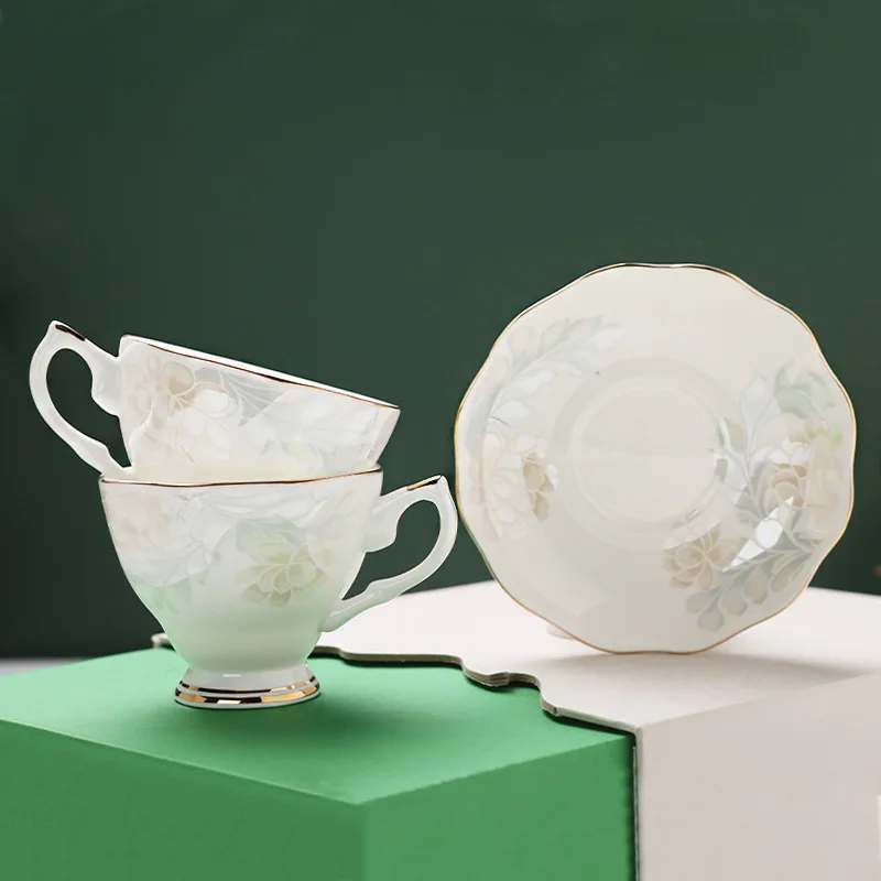 Винтажный набор керамических кофейных чашек с английским цветком чайная кружка