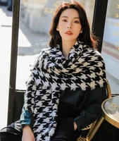 cashmerehoundstooth cashmere scarf shawl dual use womens autumn and winter warm thickened cashmere
