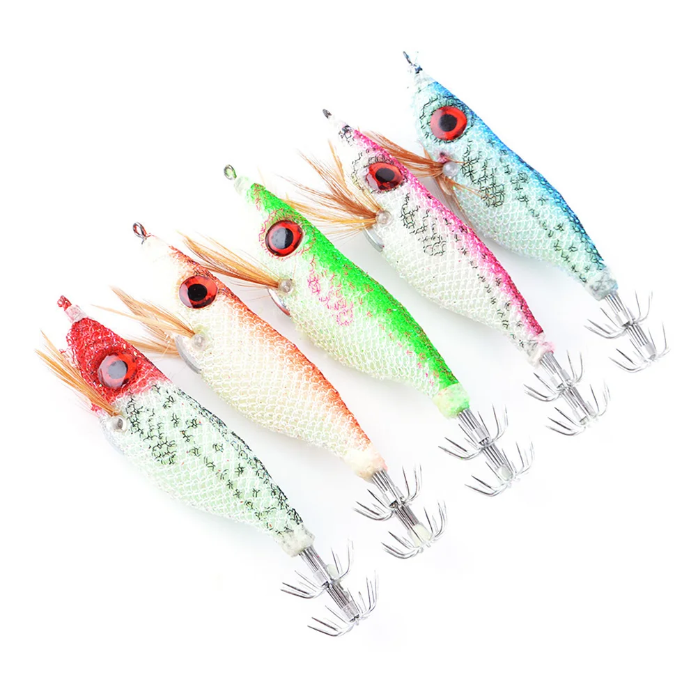 

5pcs 10cm 8G Artificial Fishing Lure Luminous Fishing Baits Outside Fishing Accessories Fishing Supplies (Random Color)