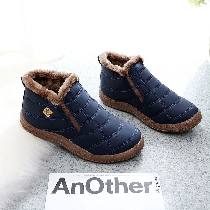 

Winter men's cotton shoes High top warm plush snow boots Umbrella cloth Large cotton boots Light couple's cotton shoes