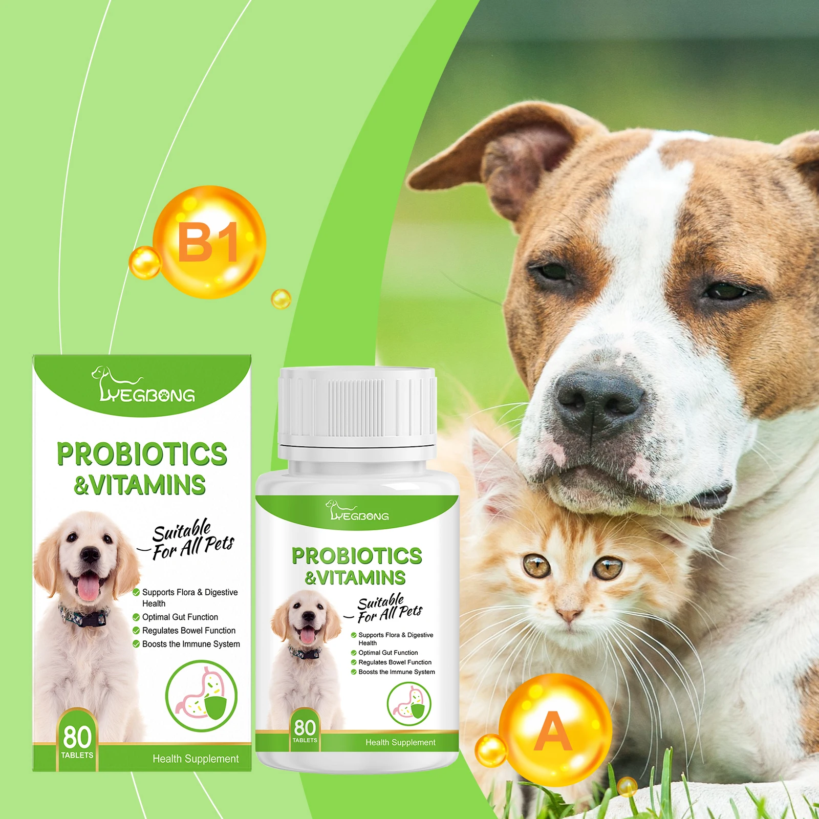 Таблетки Yegbong Probiotic улучшают здоровье Gut способствуют впитыванию питательных