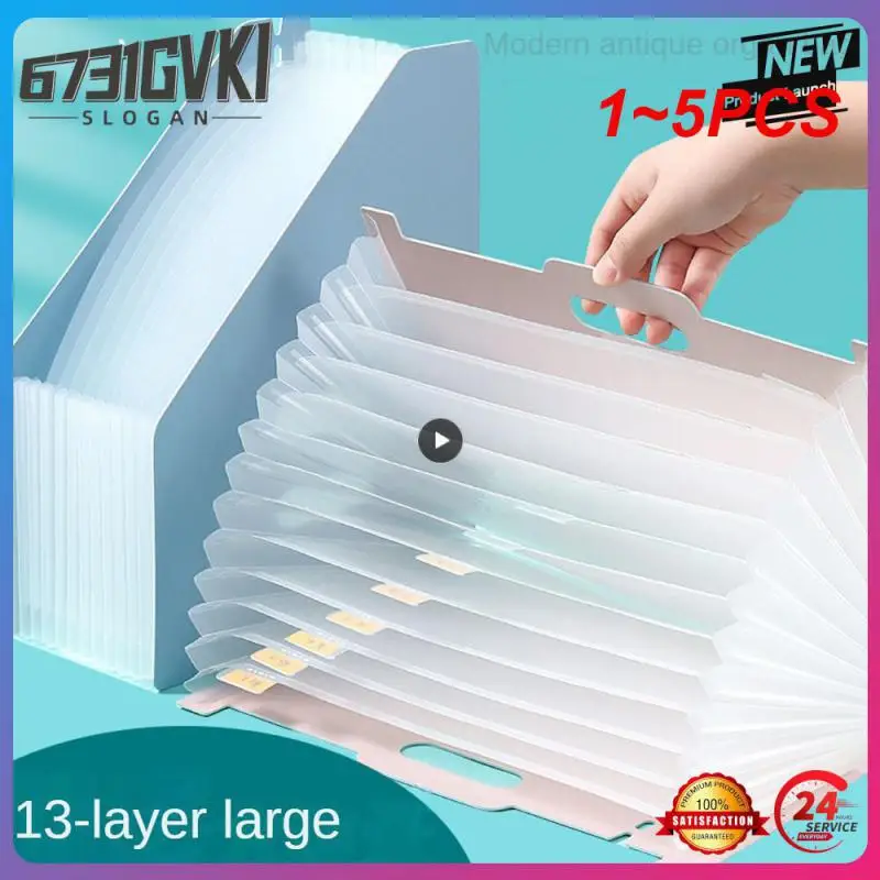 

1~5PCS Layers Expanding File Folder Large Capacity A4 Organizer Standing Accordions Bag Folder for Documents School Office
