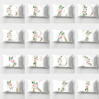 decorative cushion cover 30x50 golden letter sofa cushions nordic home decor flowers pillowcover throw pillows polyester