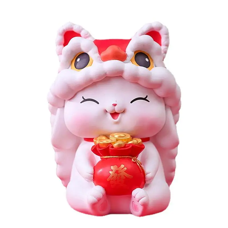 

Chinese Rabbit Piggy Bank Year Of The Rabbit Figurine Bunny Piggy Banks Tabletop Rabbit Figurine Coin Bank For Home Office