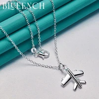 blueench 925 sterling silver airplane pendant for women fashion personality birthday gift party charm jewelry