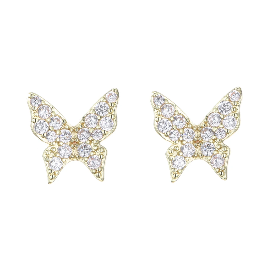 

Emmaya Cute Shiny Cubic Zircon Butterflies Shape Design Earring For Female Elegant Wedding Party Charming Jewelry Ingenious Gift