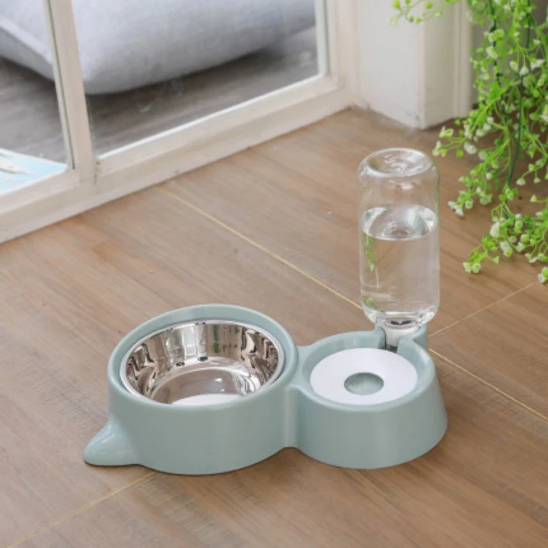 

500ml Pet Bowls Pet Feeder Double Bowl, Small Medium Dog Cat Feeding Water Food Bowls Holder Food Water Drinker for Cats Puppy
