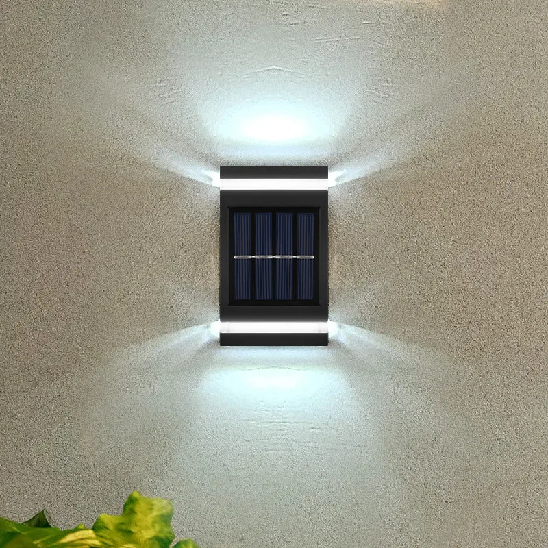 

Courtyard Up And Down 8Pcs Fence Lamp Solar Power IP65 Waterproof Garden Decor Streetlights Outdoor Luminous LED Wall Lightings