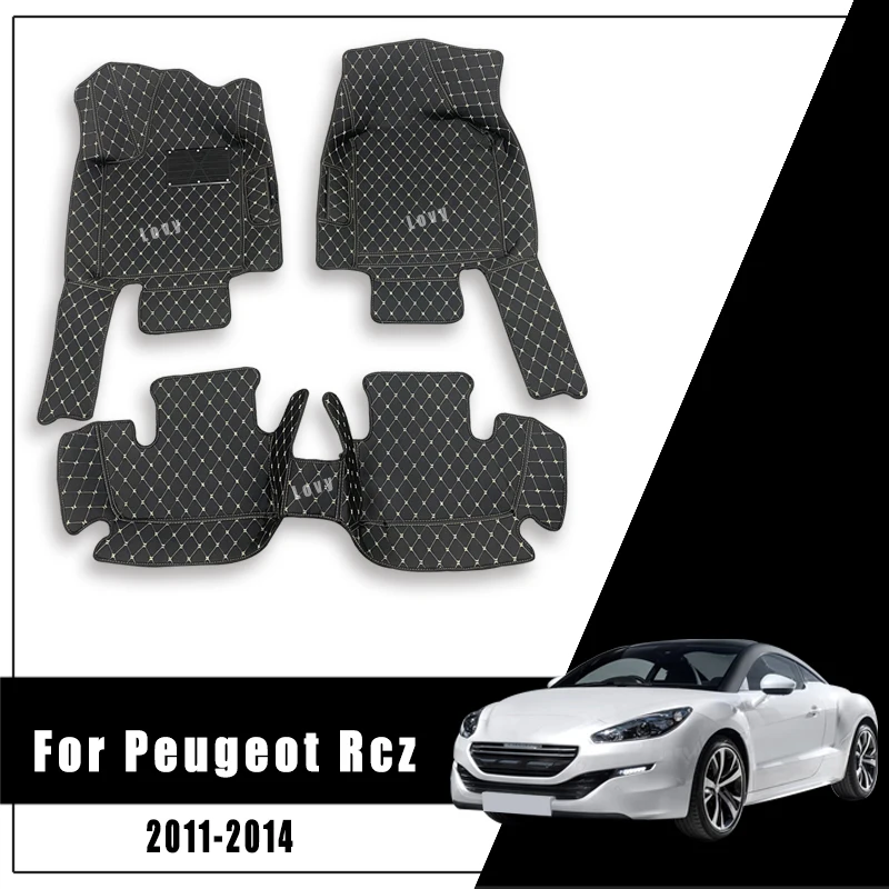 Alfombrillas personalizadas para coche, accesorios para Interior de Peugeot Rcz 2011, 2012, 2013, 2014