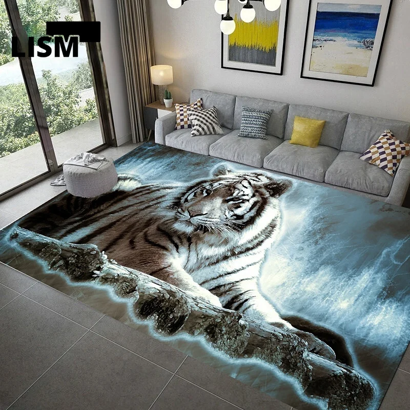 

Leopard Tiger Carpet for Living Room Decor Sofa Table Large Area Rug Bedroom Anti-slip Kitchen Floor Mat Home Entrance Doormats