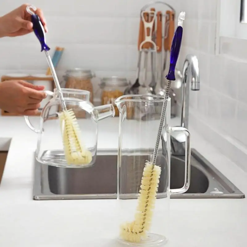 

Сверхдлинный кувшин, щетка для чистки бутылок, кружек, щетка для узкой бутылки, кухонный бытовой аксессуар для чистки, бутылка с длинной руч...