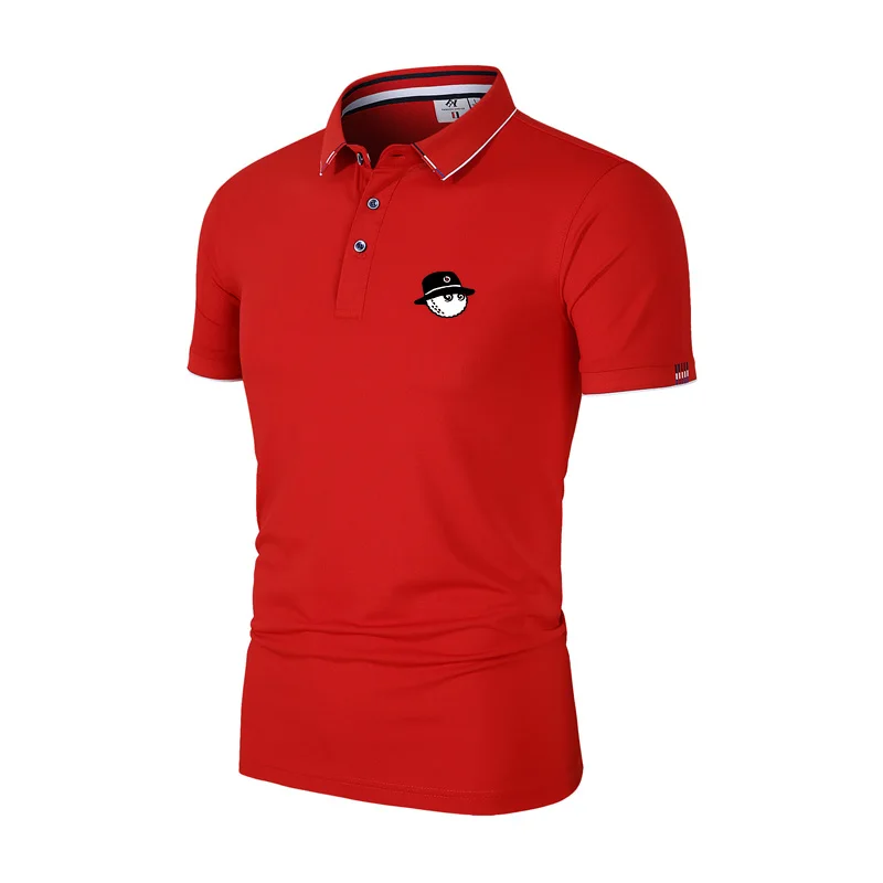 

Summer 2023 New Men's Golf Shirt Sports Short Sleeved Lapel Polo T Shirt Casual Business Male Golf Clothing Sweatshirt Tops