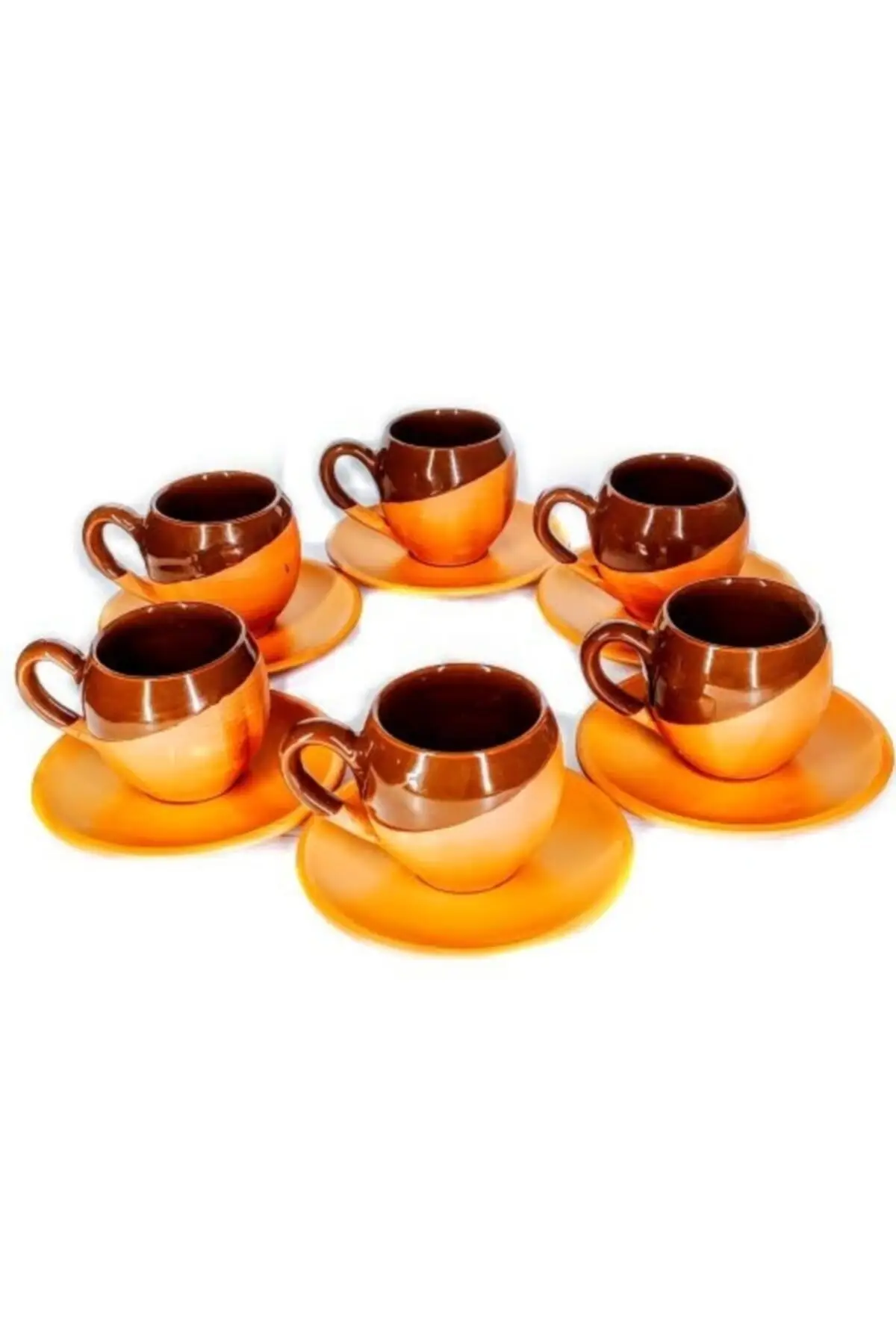 

Topak Cup Set 1 12 Pieces Ceramic Brown Coffee Cups Tea and Presentation Tableware & Kitchen Home Furniture