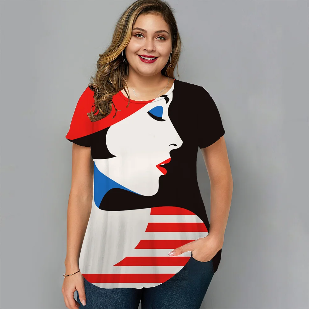 

Sexy Girl 3d Print T-shirt Women Fashion T-shirt Oversized Casual Tops Tees Ladies Tshirt Tops African Women's T-shirts Loose