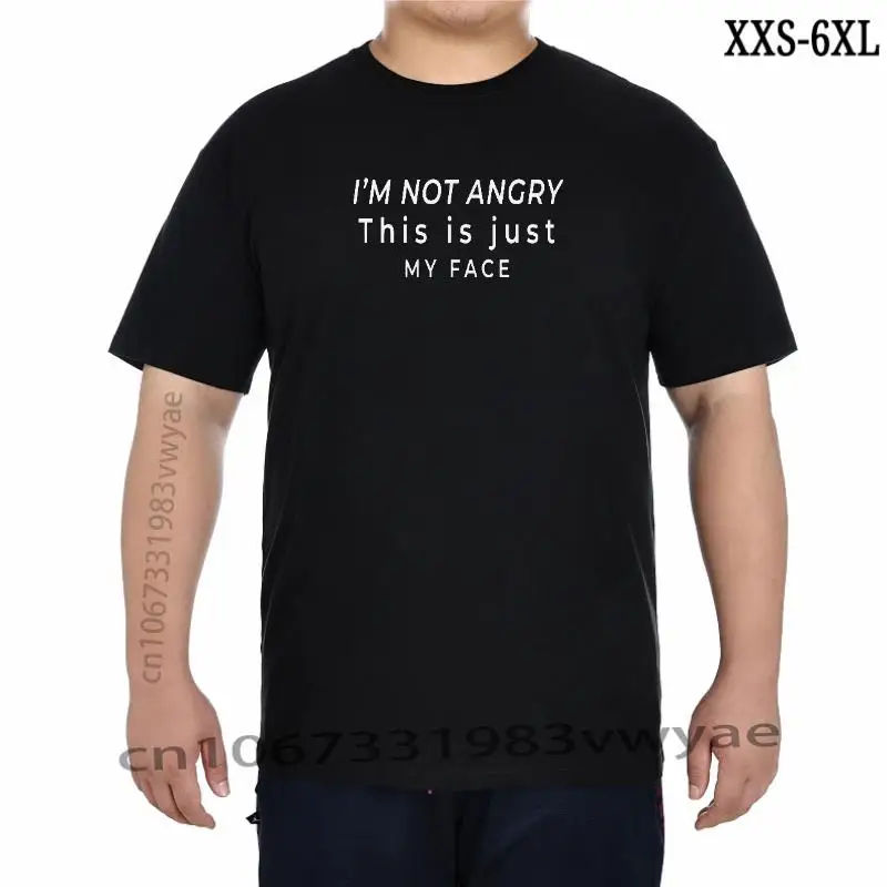 

I' Not Angry This Is My Face Letters Women Basic Tshirt Premium Casual Funny T Shirt For Lady Yong Girl Top Tee