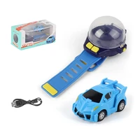 1set waterproof mini car portable cartoon watch car cartoon car set with 2 4g remote controller wrist band usb dropshipping