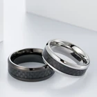 Модное черное кольцо 8 мм из углеродного волокна в стиле панк для мужчин