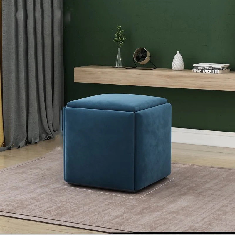 

Мебель Кубик Рубика табурет для гостиной маленькая табуретка Многофункциональный Штабелируемый комбинированный квадратный табурет пять в 1