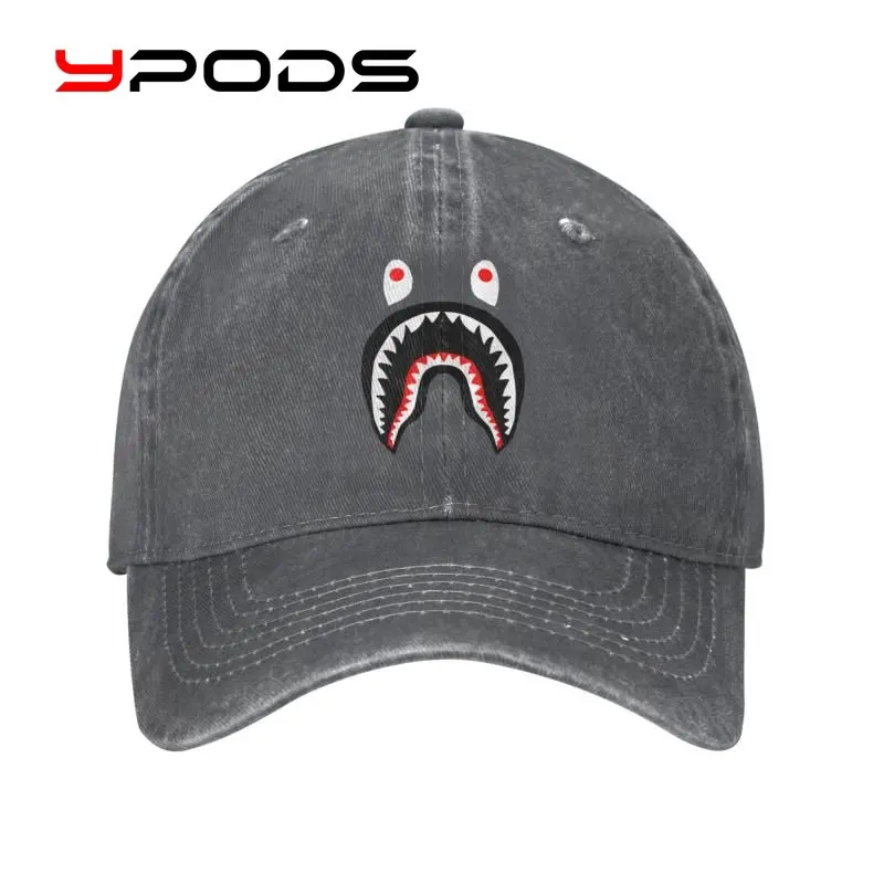 

Personalized Cotton Camo Shark Teeth Motorcycle baseball cap Sports Women Men's Adjustable Camouflage Dad Hat Spring