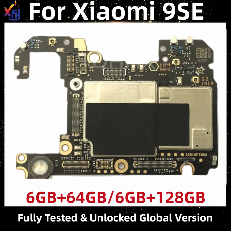 

Motherboard MB for Xiaomi Mi 9 SE 9SE, Original Unlocked Logic Board with Google Playstore Installed, 64GB, 128GB
