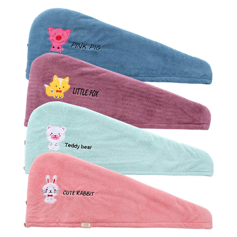 

Coral Velvet Dry Hair Cap Superfine Fiber Baotou Towel Thickened Shampoo Towel Water Absorption Quick Drying Bath Cap