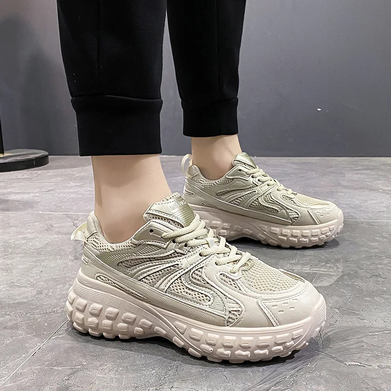 

Platform Platform Shoes Women's 2022 New Casual Shoes Comfortable Sneakers Running Shoes Mesh Vulcanized Shoe
