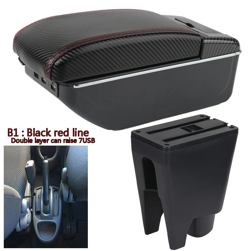 

Подлокотник для Peugeot 107, Citroen C1, Toyota Aygo, BJ, центральный контейнер для хранения, декор для стайлинга автомобиля с подстаканником, USB