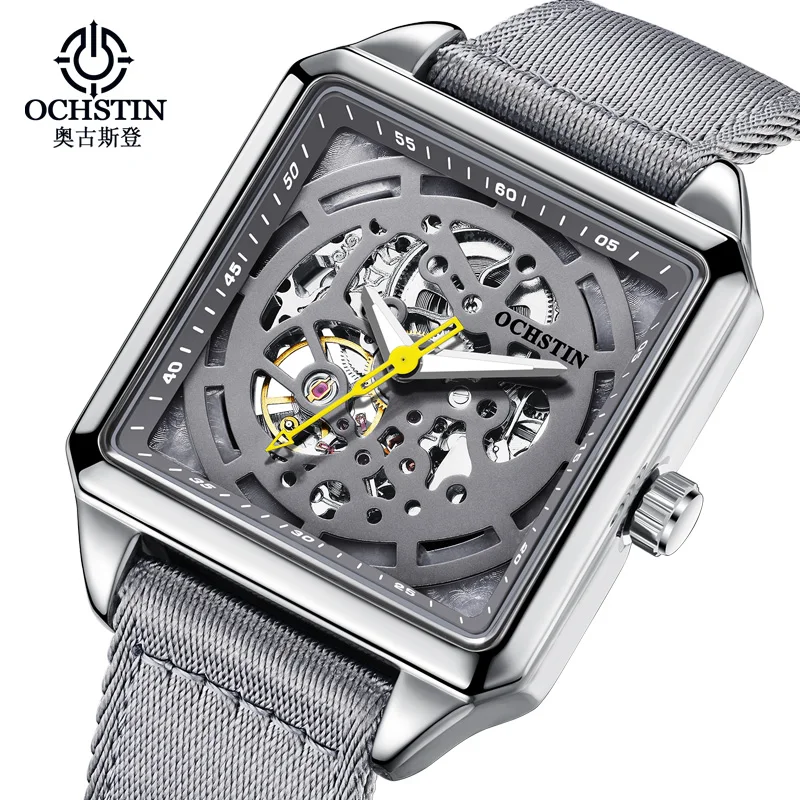 

Men Luxury Watch Fashion Tourbillon Mechanical Movement Hollow 42mm Dail Business Stainless Steel Power Reserve Luminous