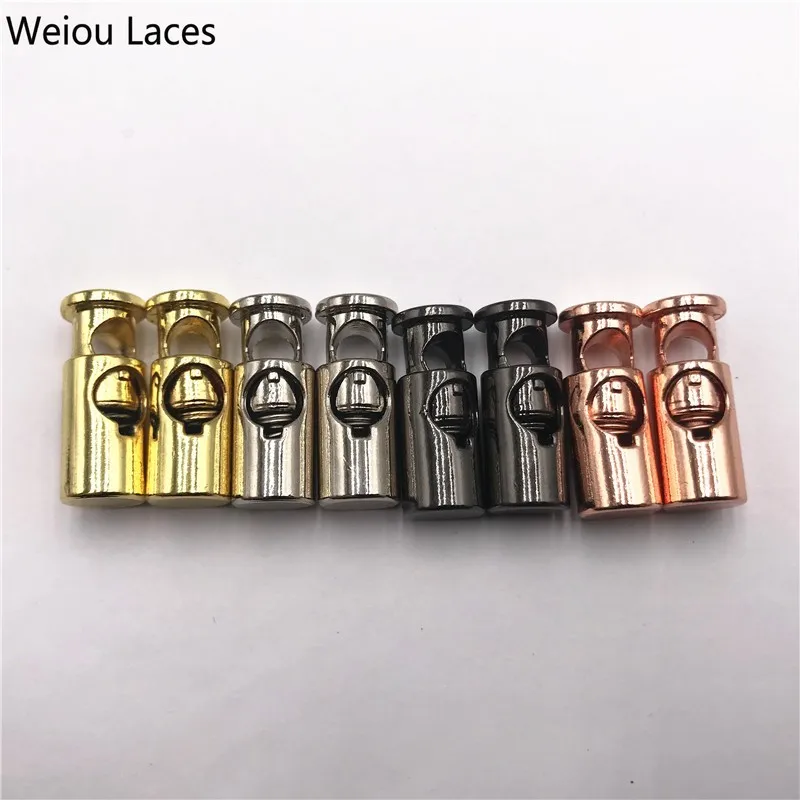 Weiou(20Pcs/10sets) Luxury Shoe Buckle Stoppers Zinc Alloy Metal Cord Lock Hollow Spring Buckles Drawstring Stops Accessories