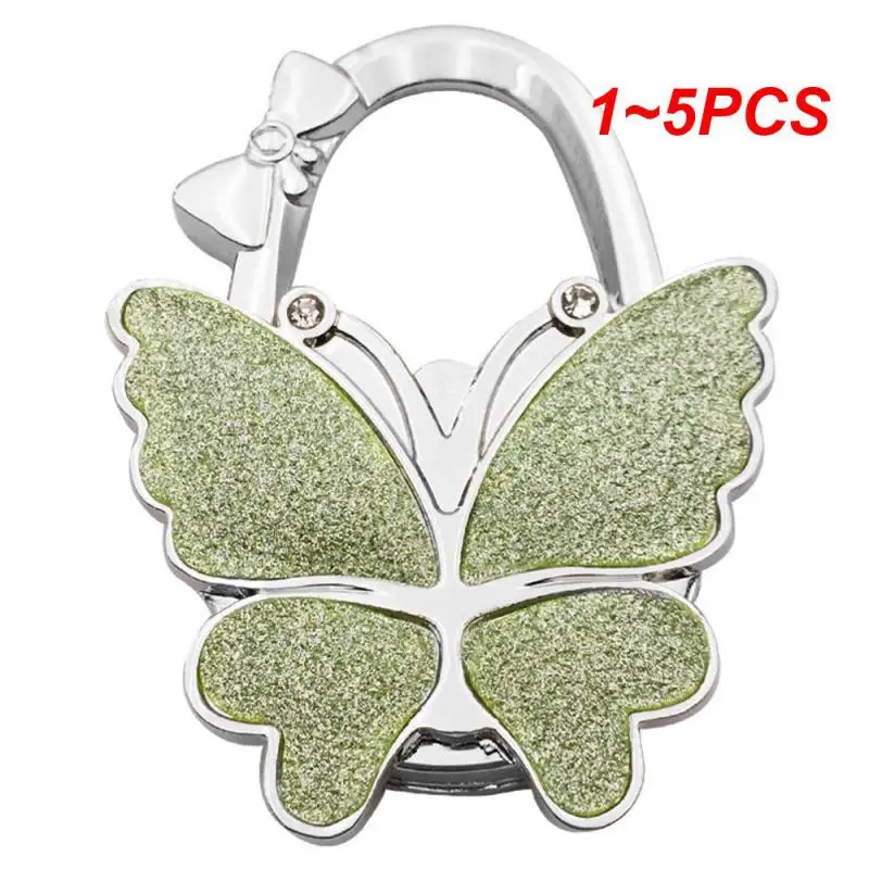1~5PCS Portable Foldable Fashion Butterfly Purse Bag Table Hook Holder For Student Handbag Hanger For Home Decoration Desk Hook