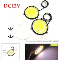 2%c3%97 dc12v car drl daytime running light round white led lights cob driving lamp brand new auto parts high quality and durable