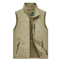 mens vests mens jacket sleeveless vest spring summer autumn casual travels hiking work vest multi pockets vest waistcoat 5xl