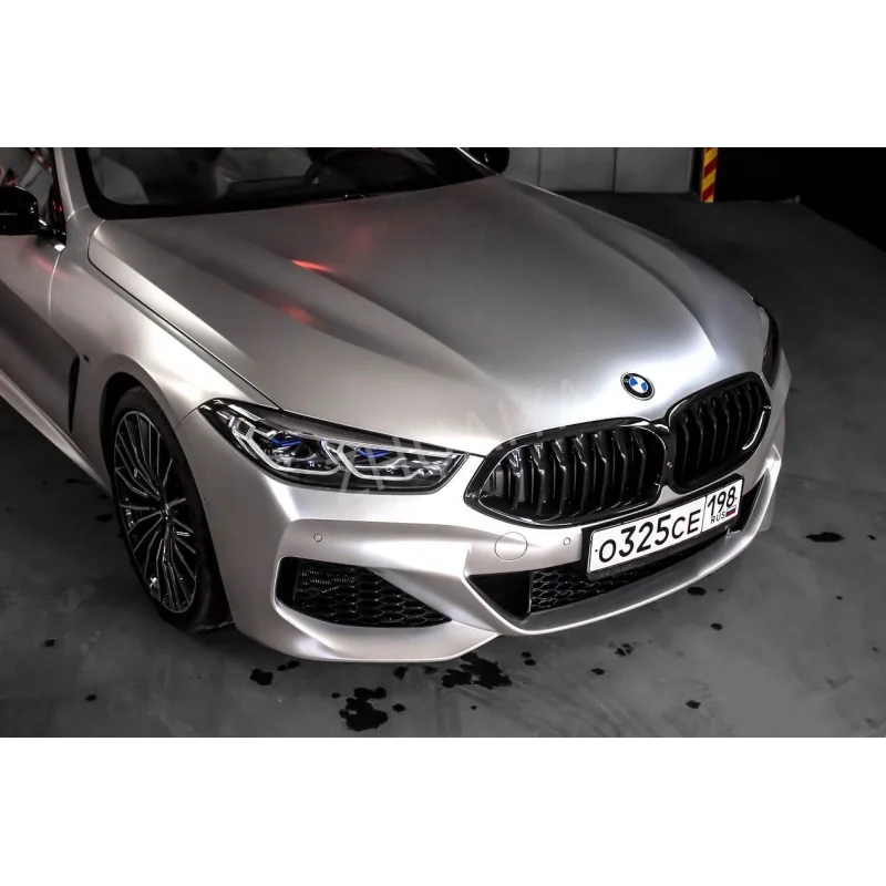 Высококачественная атласная Серебристая виниловая пленка призрака для