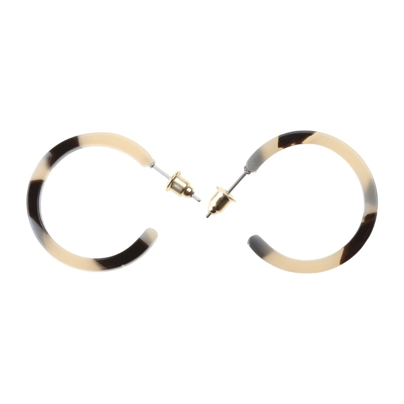 

Acrylic Women Classic Studs Leopard Round Hoop Earrings Fashion Jewelry