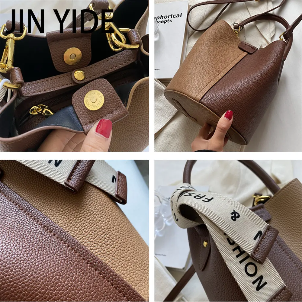 Luxury Designer Bucket Small Tote Handbags for Women Winter 2023 Trend Fashion Ribbon Top Handle Ladies Shoulder Crossbody Bags