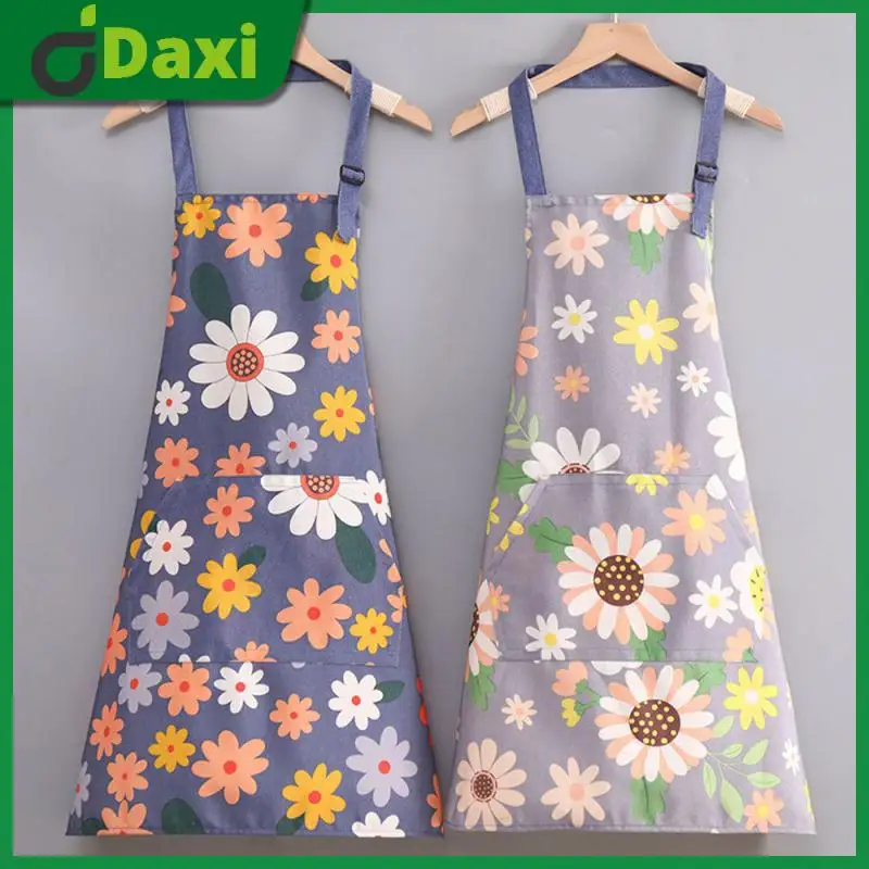 

Lovely Flowers Abrasion Resistant Adult Coffee Baking Accessories Japanese Foreign Atmosphere Work Manicure Work Clothes Apron