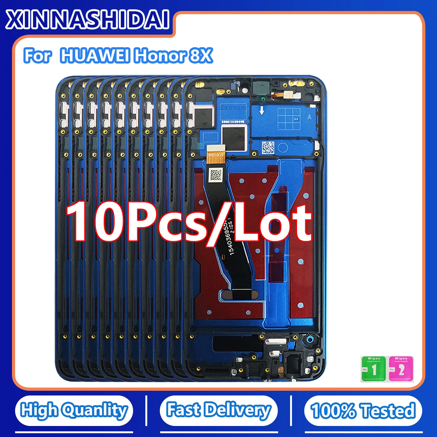 10PCS LCD Display For honor 8X JSN-L22/L42/L11/L21/L23/AL00/TL00/AL00a Touch Screen Digitizer replacement assembly |
