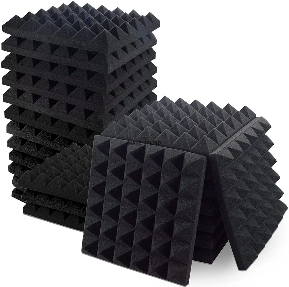 

12/24Pcs 30x30x5cm Pyramid Acoustic Foam Sound Proof Absorption Insulation Treatment Panel Soundproofing Sponge Pad Wall Panels