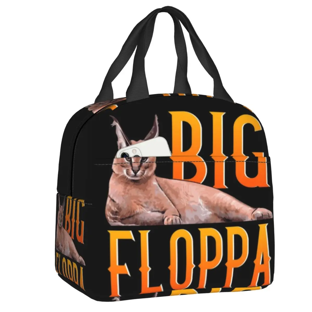 

Большой Многоразовый Ланч-бокс Floppa для женщин, водонепроницаемый, с котом, Термоизолированный Ланч-бокс для детей и школьников