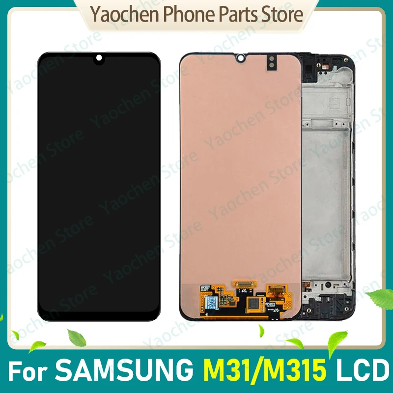 

100% Tested Super AMOLED For Samsung Galaxy M31 LCD M315 M315F SM-M315F LCD Display Touch Screen Digitizer Replacement