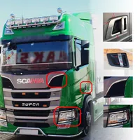 Scania NG SC S/R Compatible Door Handle Back + Handle + Sword + Headlight Is Chrome WN10007