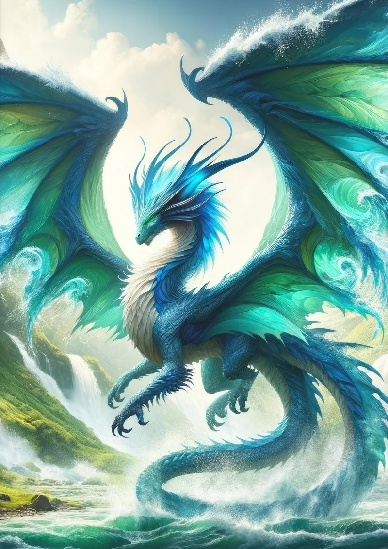 

Портрет дракона на холсте