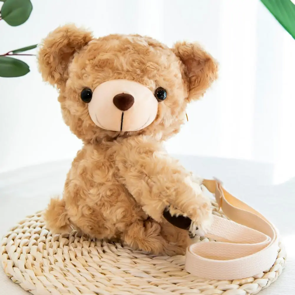 

Cartoon Bear Doll Cute Messenger Bag Soft Bear Doll Stuffed Animal Plush Toys Children Gift